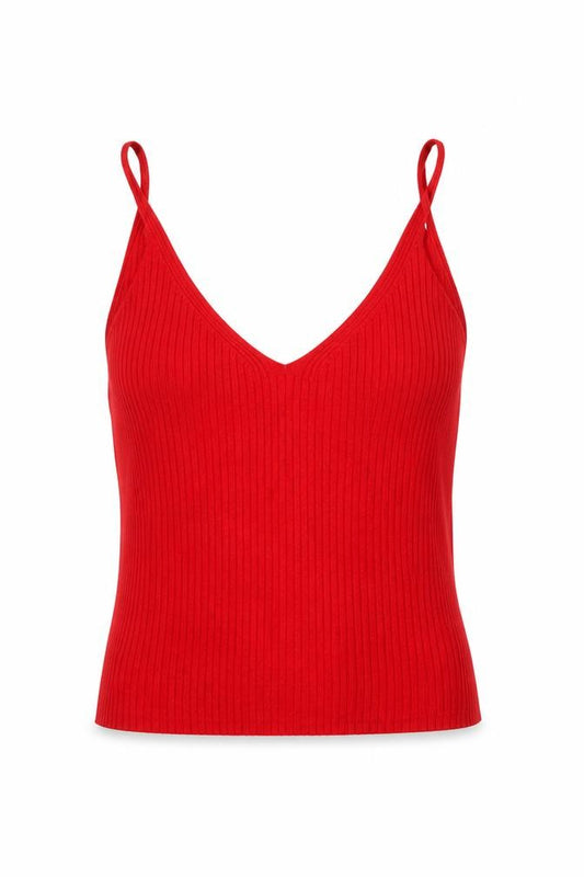 H&M Womens Red  Viscose Camisole Blouse Size S V-Neck