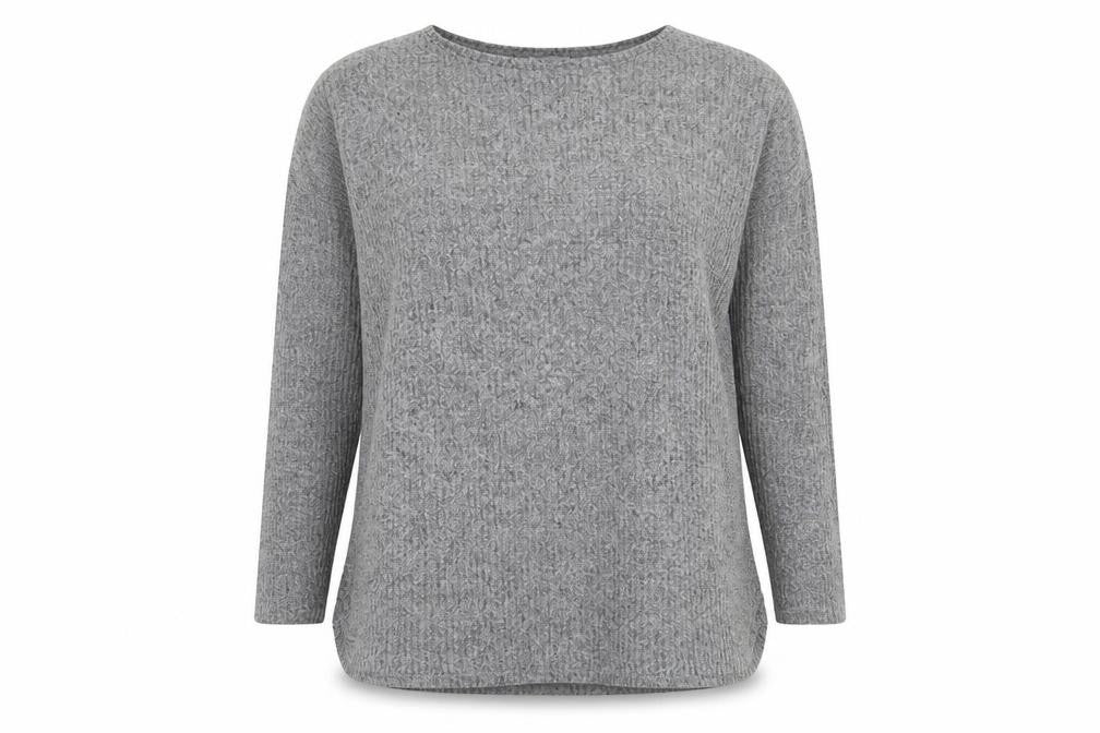 Papaya Womens Grey Boat Neck  Polyester Pullover Jumper Size XL