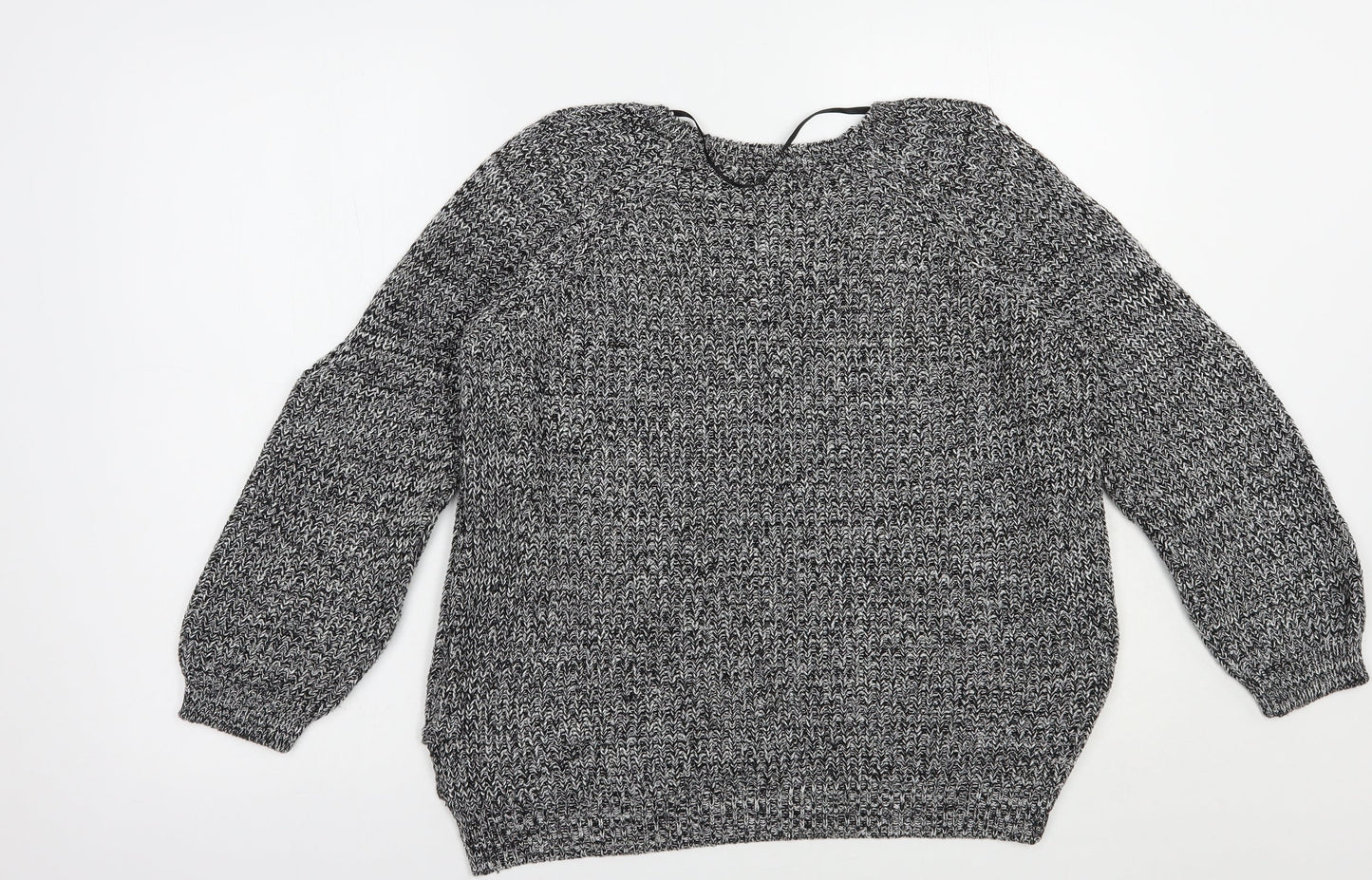 Atmosphere Womens Grey Boat Neck  Cotton Pullover Jumper Size 10   - Cold Shoulder
