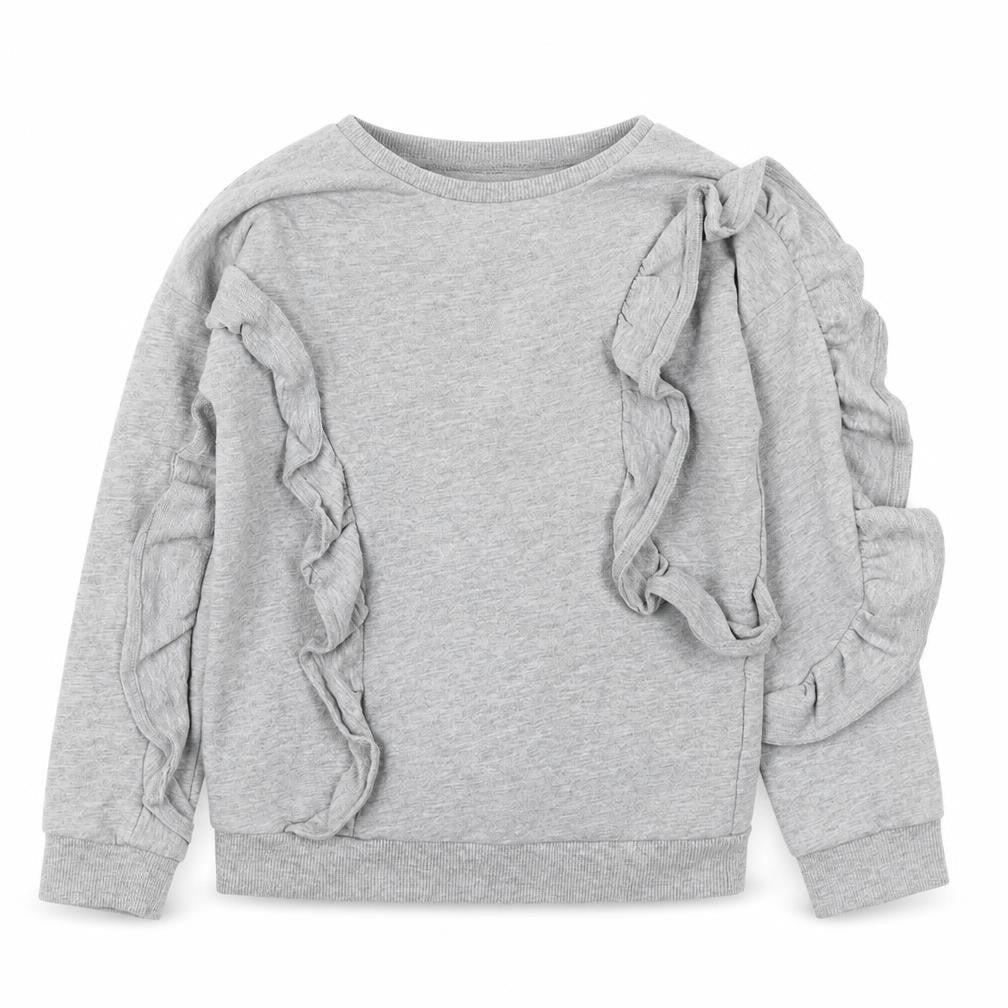 Matalan Girls Grey  Cotton Pullover Sweatshirt Size 6 Years