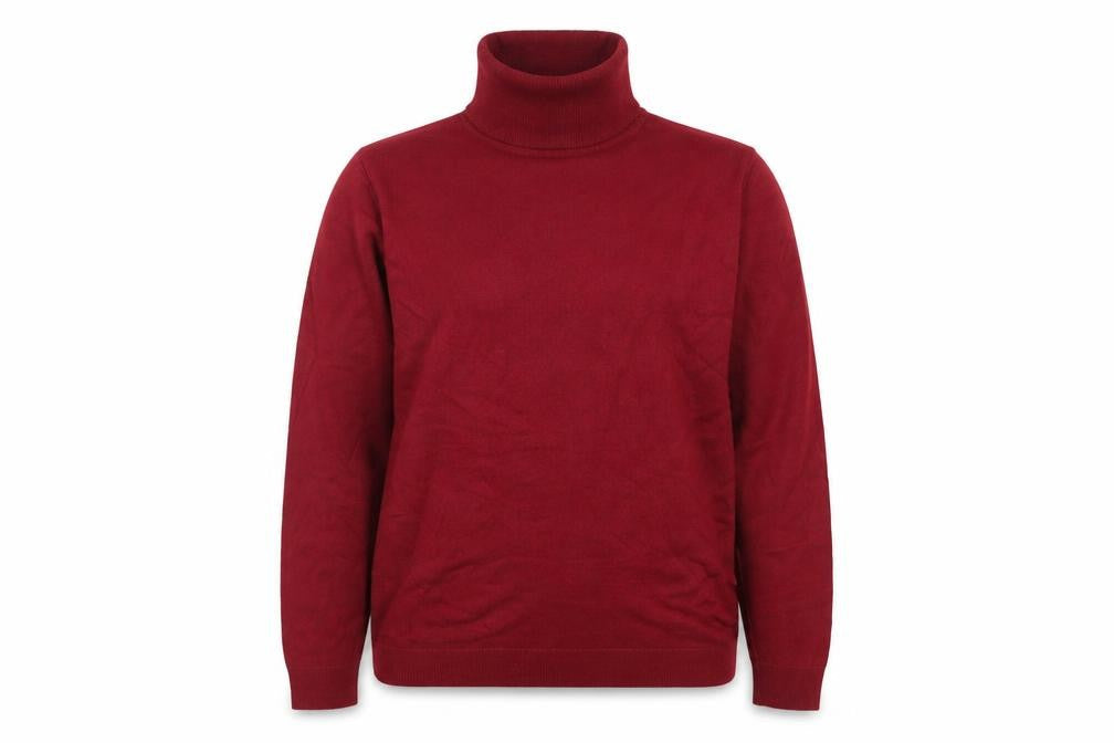 Marks & Spencer Womens Red High Neck  Acrylic Pullover Jumper Size 14
