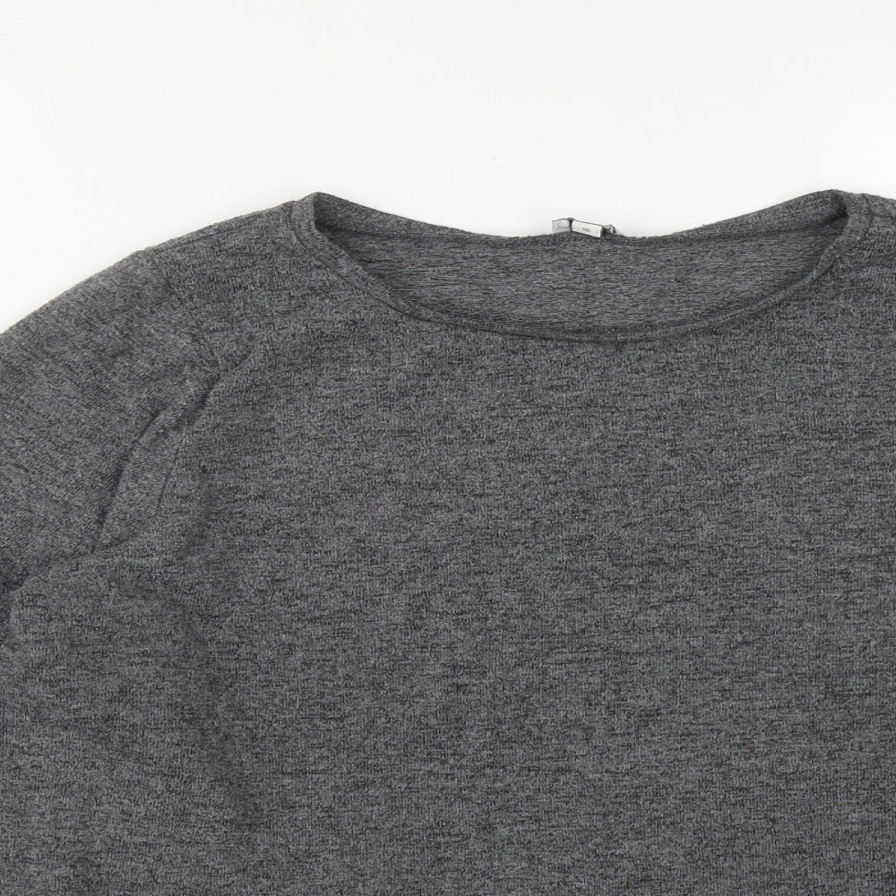 River Island Womens Grey Round Neck  Polyester Pullover Jumper Size 16