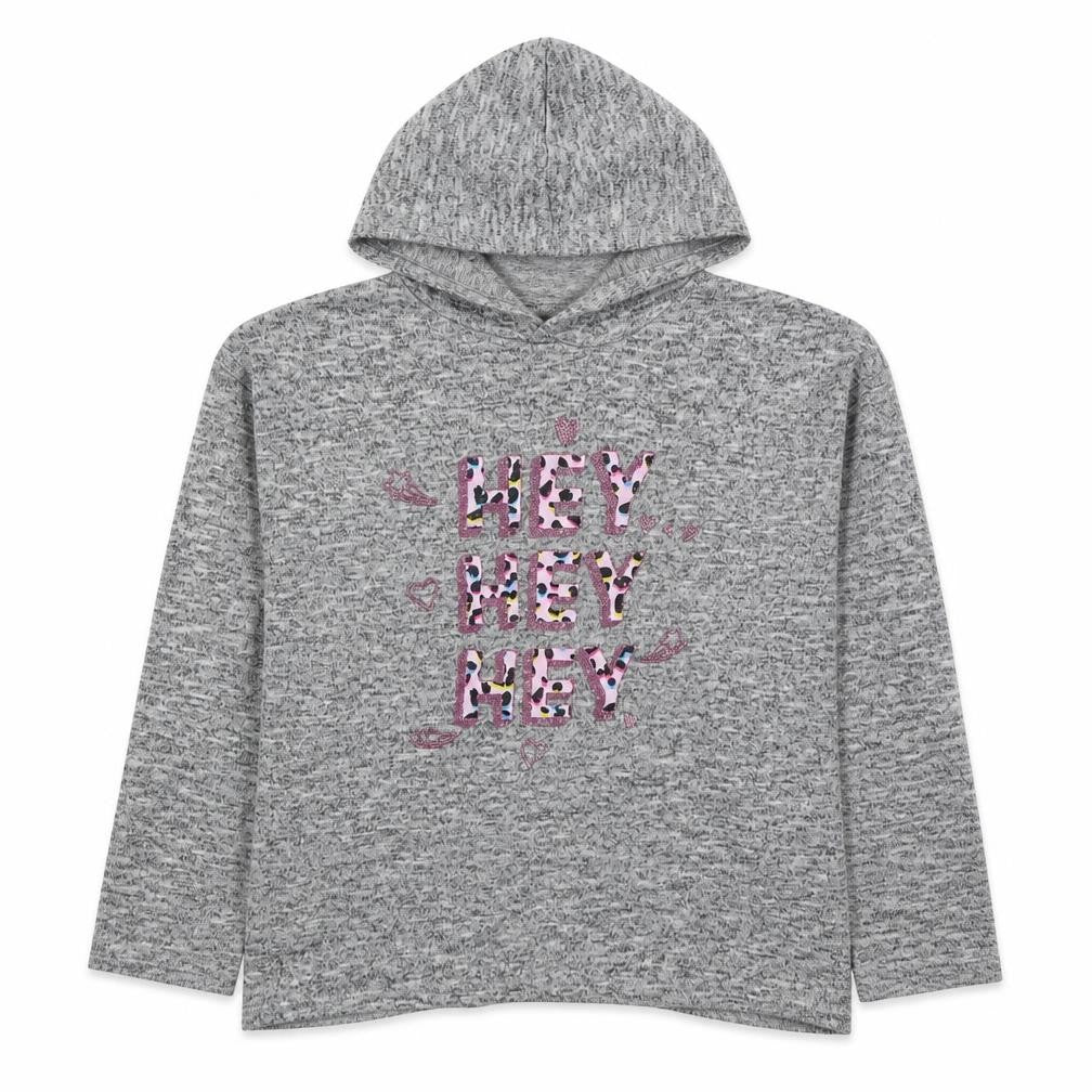 Matalan Girls Grey  Polyester Pullover Hoodie Size 11 Years  Pullover