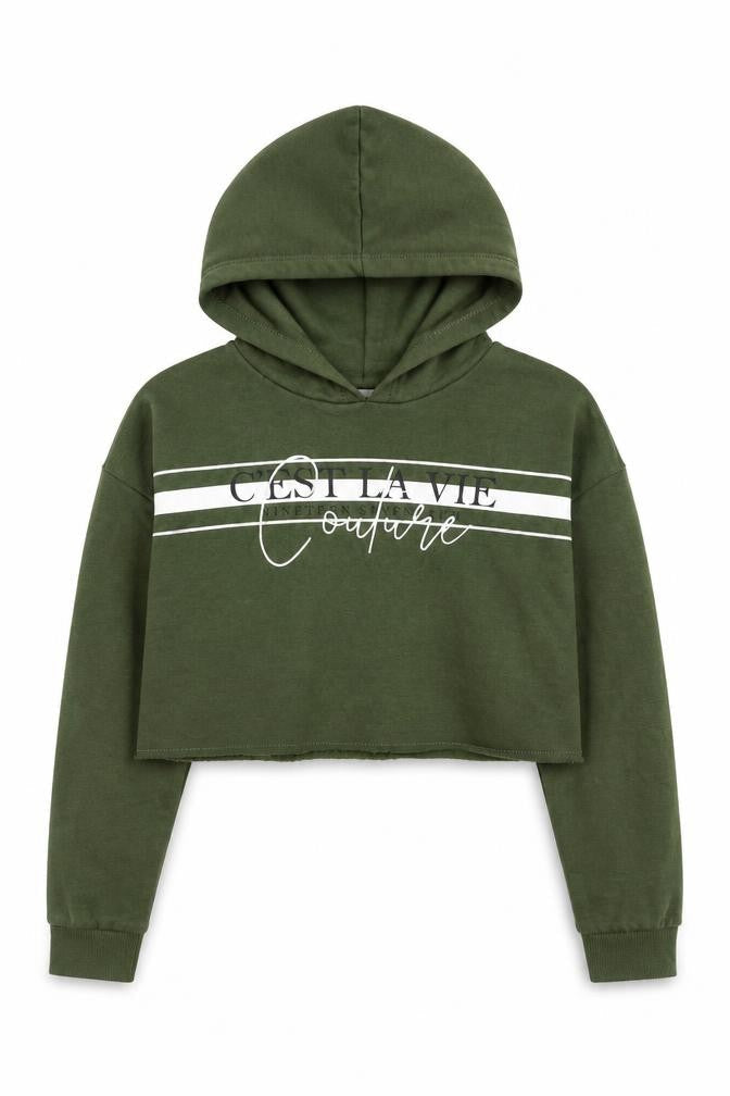 Matalan Girls Green  Cotton Pullover Hoodie Size 11 Years  Pullover