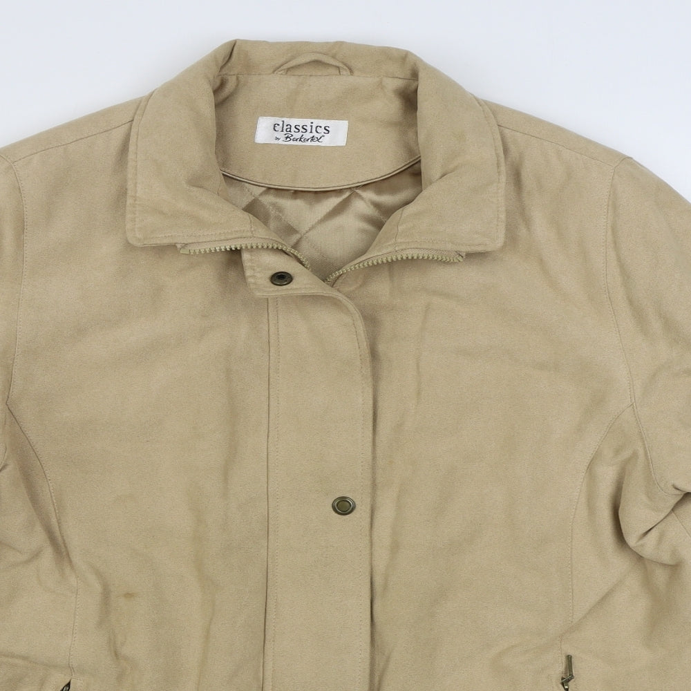 Berkertex Womens Beige   Jacket  Size 14  Zip