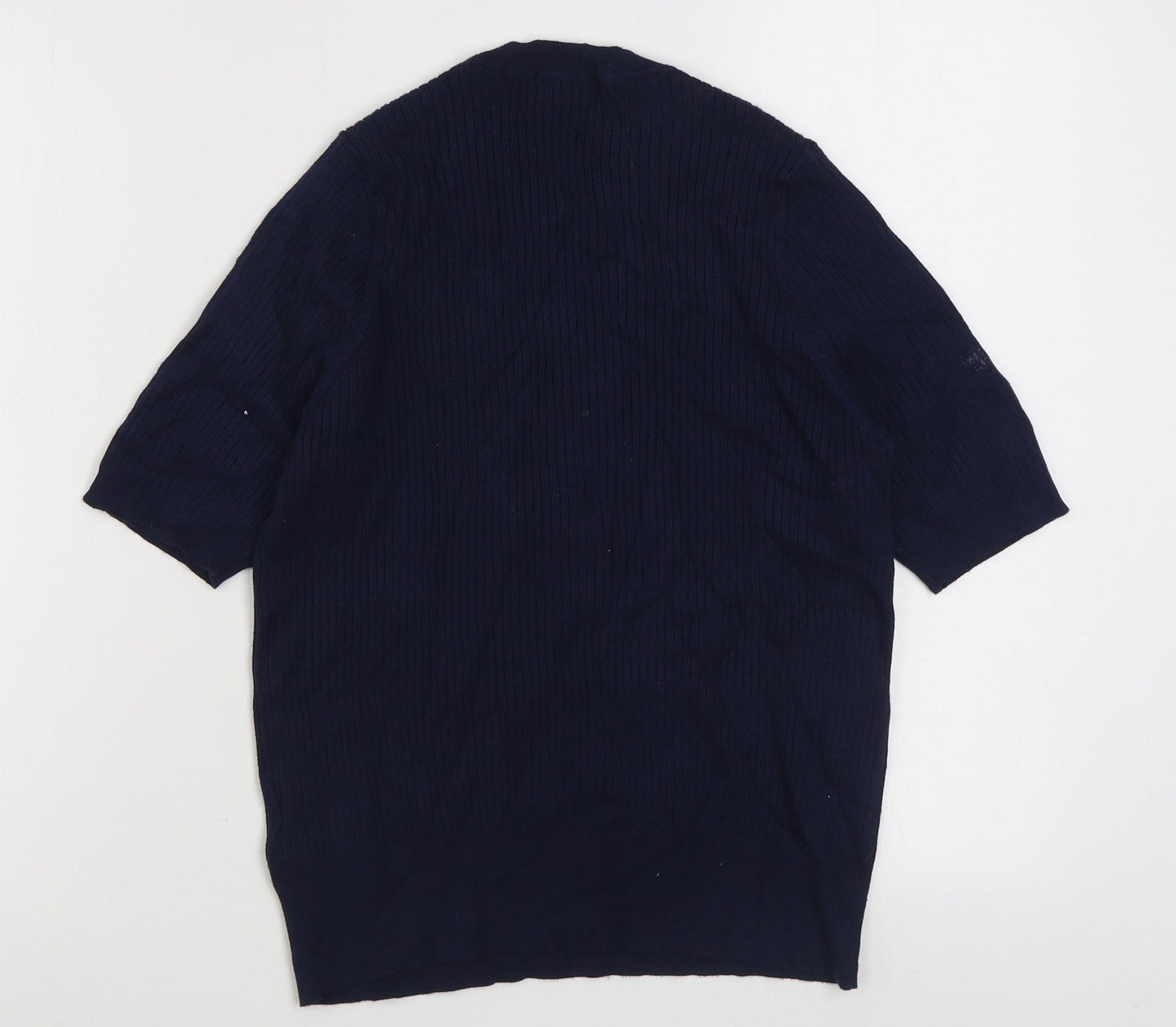 Marks and Spencer Womens Blue Round Neck  Viscose Pullover Jumper Size 18