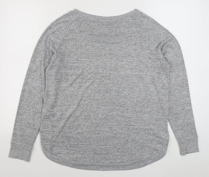 H&M Womens Grey  Polyester Pullover Sweatshirt Size M  Pullover