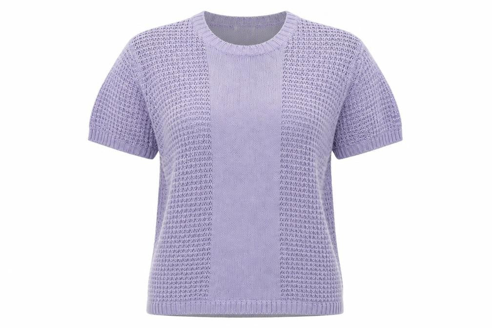 Damart Womens Purple Round Neck  Acrylic Pullover Jumper Size M