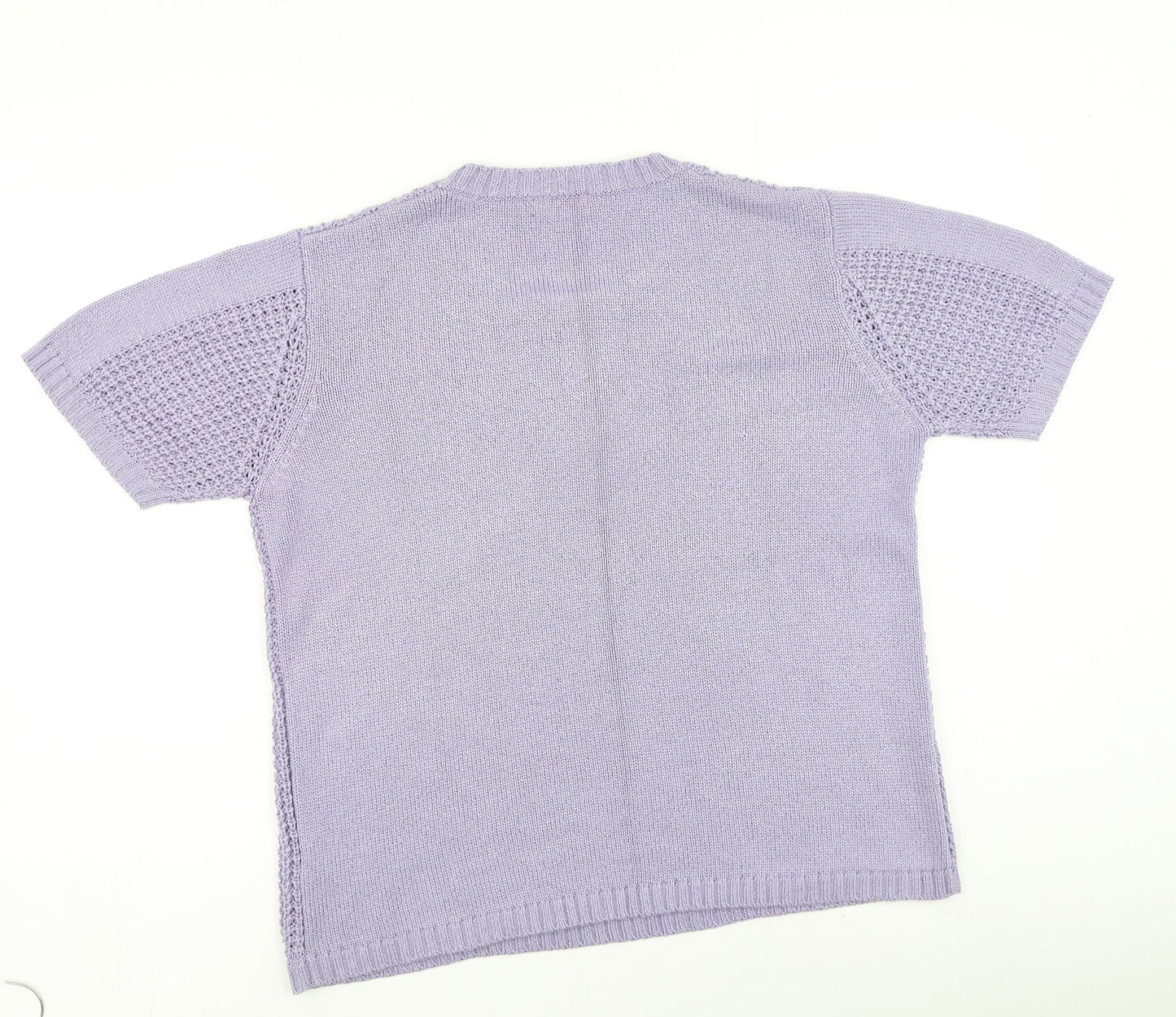 Damart Womens Purple Round Neck  Acrylic Pullover Jumper Size M