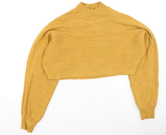 New Look Womens Yellow  Viscose Pullover Sweatshirt Size L