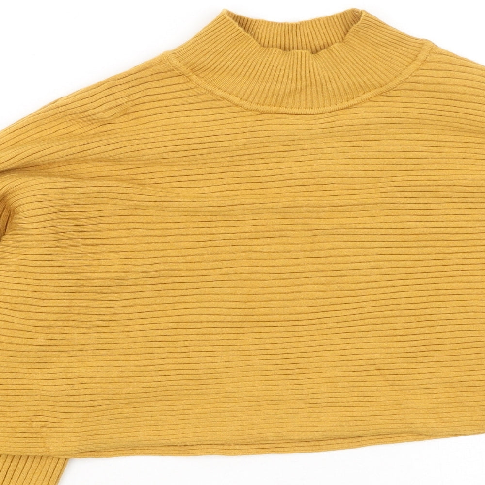 New Look Womens Yellow  Viscose Pullover Sweatshirt Size L