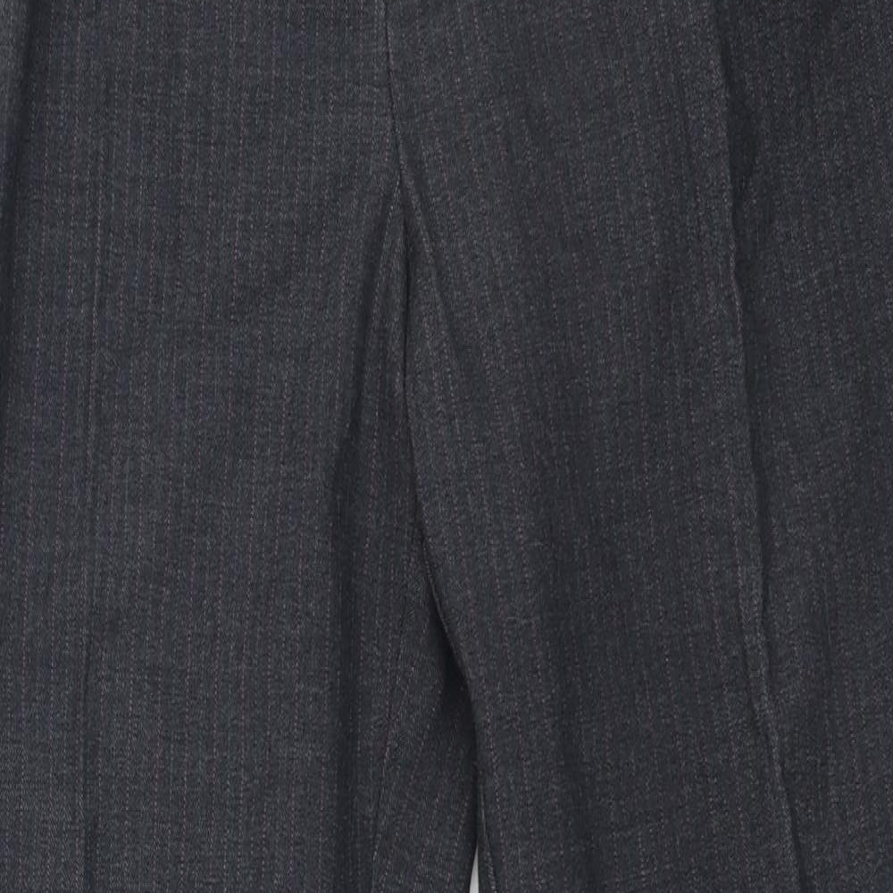 Dunnes Stores Womens Grey  Polyester Trousers  Size 12 L29 in Regular