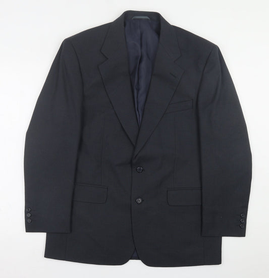 Greenwoods Mens Black  Polyester Jacket Suit Jacket Size 42