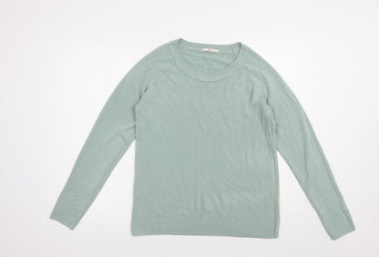 Preloved TU Womens Green Scoop Neck  Acrylic Pullover Jumper Size 14 - Front