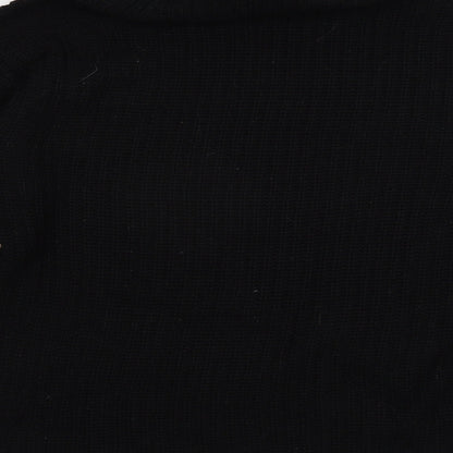 Select Womens Black Roll Neck  Acrylic Pullover Jumper Size L
