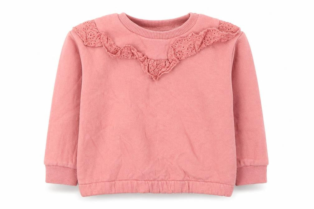 Nutmeg Girls Pink  Cotton Pullover Sweatshirt Size 3-4 Years  Pullover