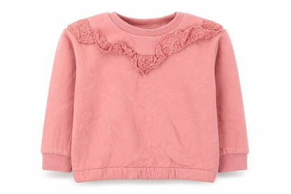 Nutmeg Girls Pink  Cotton Pullover Sweatshirt Size 3-4 Years  Pullover