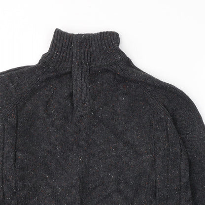 Preloved George Womens Grey High Neck  Acrylic Pullover Jumper Size L - Detail