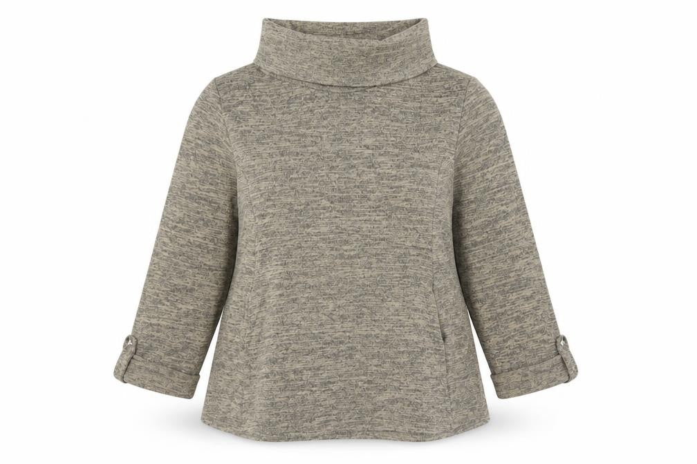 Preworn Womens Brown Roll Neck  Polyester Pullover Jumper Size 16