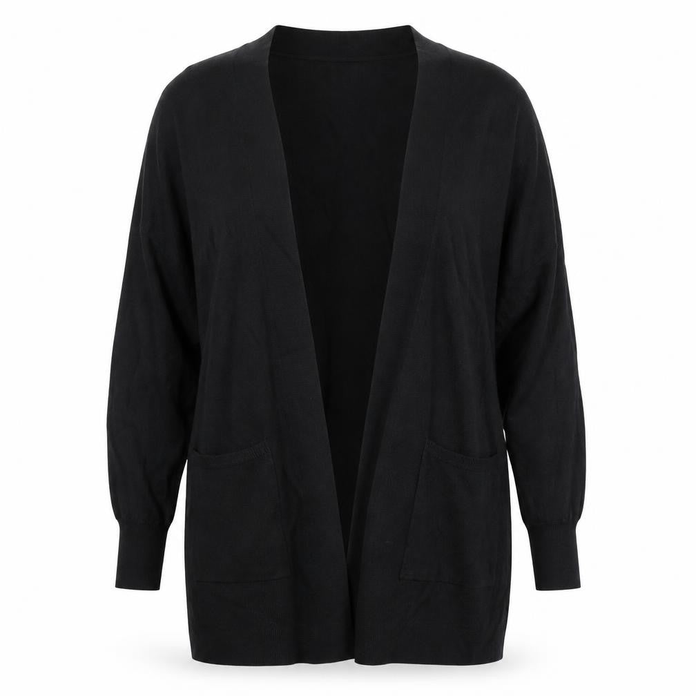 Marks & Spencer Womens Black Collared  Polyester Cardigan Jumper Size S
