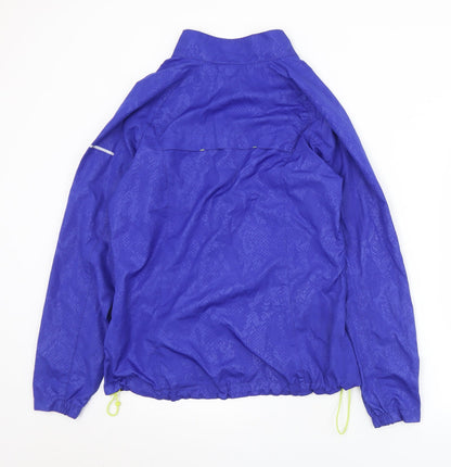 Preloved TU Womens Blue Geometric  Windbreaker Jacket Size 10  Zip - Back