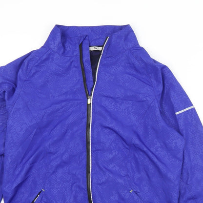 Preloved TU Womens Blue Geometric  Windbreaker Jacket Size 10  Zip - Detail