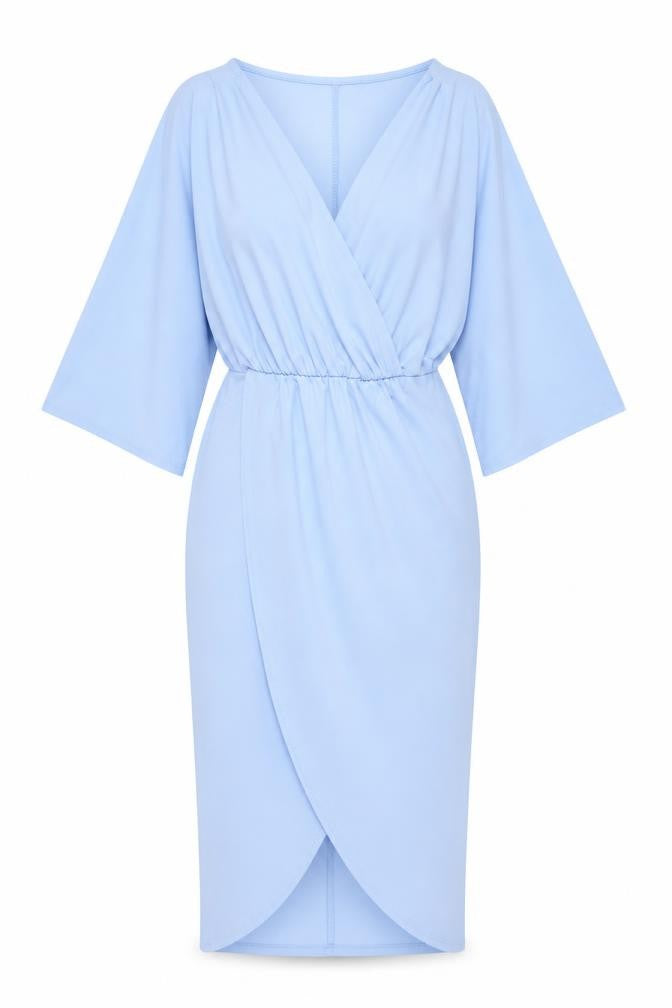 PRETTYLITTLETHING Womens Blue  Polyester Sheath  Size 8  V-Neck