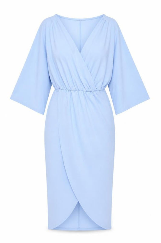 PRETTYLITTLETHING Womens Blue  Polyester Sheath  Size 8  V-Neck
