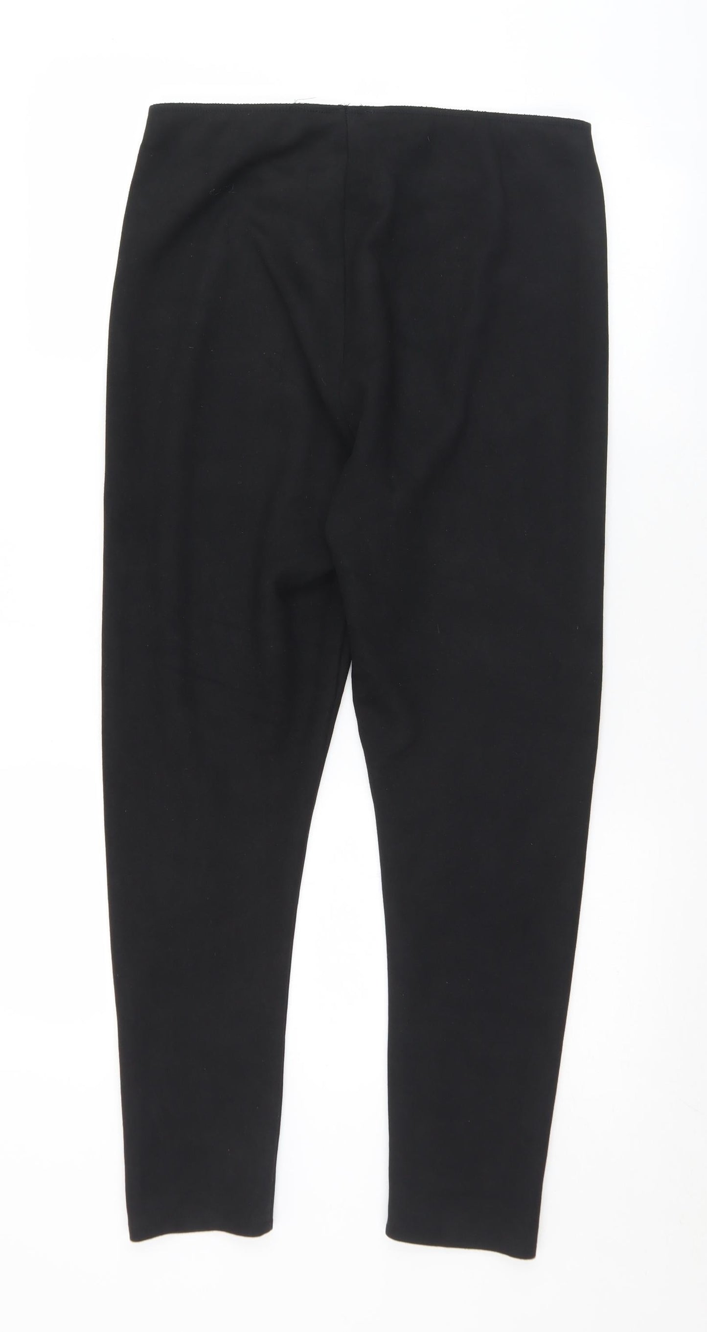Jeff & Co Womens Black  Polyester Trousers  Size 14 L26 in Slim