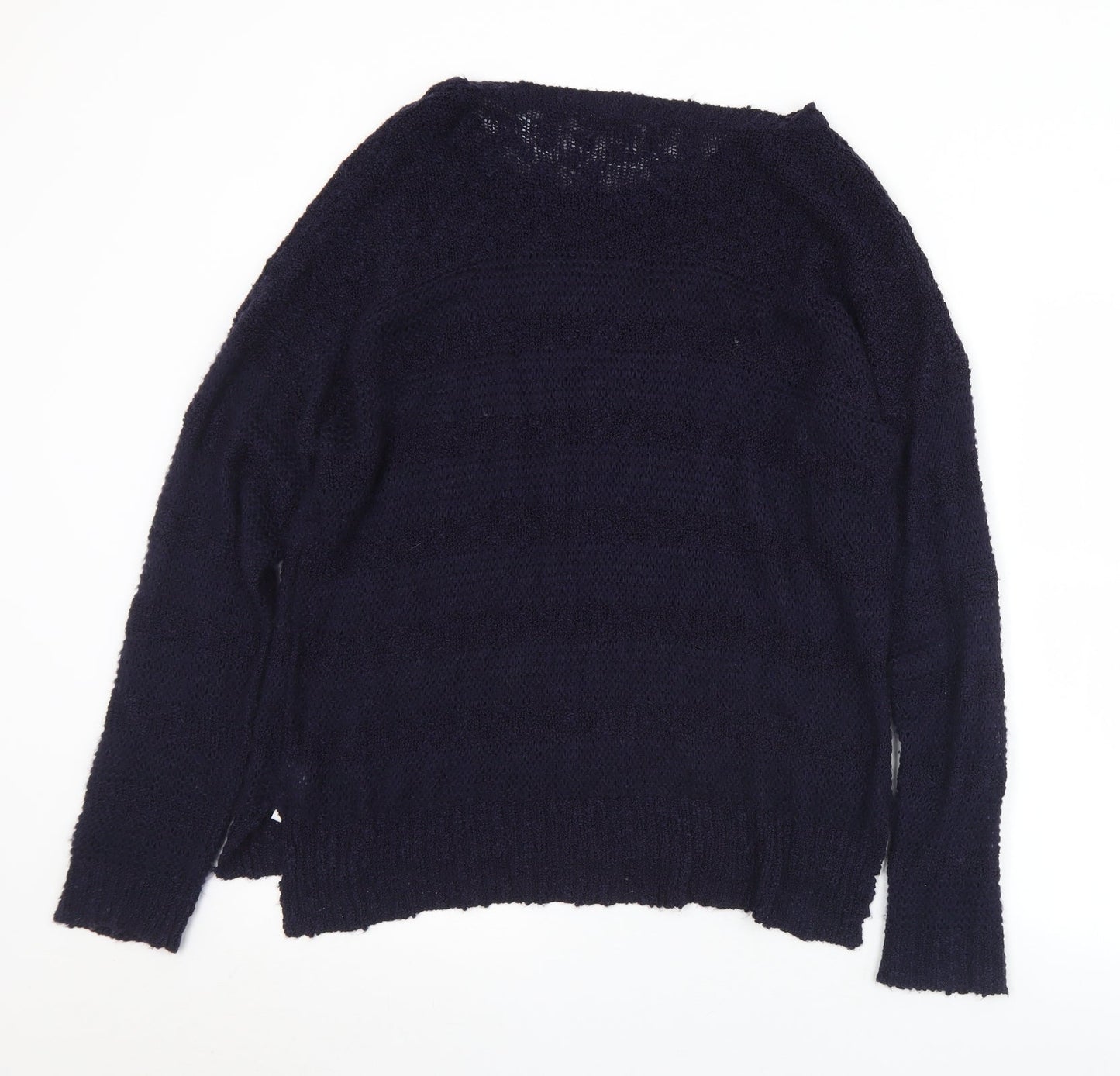 Dorothy Perkins Womens Blue Round Neck  Acrylic Pullover Jumper Size 16