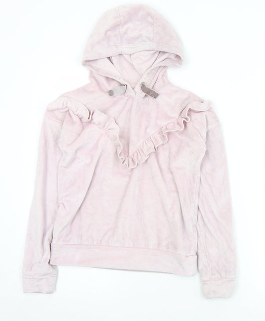 Matalan Girls Purple  Polyester Pullover Hoodie Size 10 Years