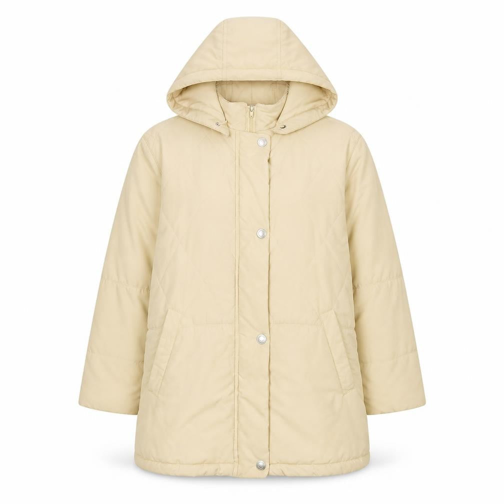 Classics Womens Beige   Overcoat Coat Size 14