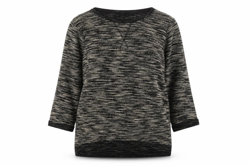 H&M Womens Grey Round Neck Striped Polyester Pullover Jumper Size S