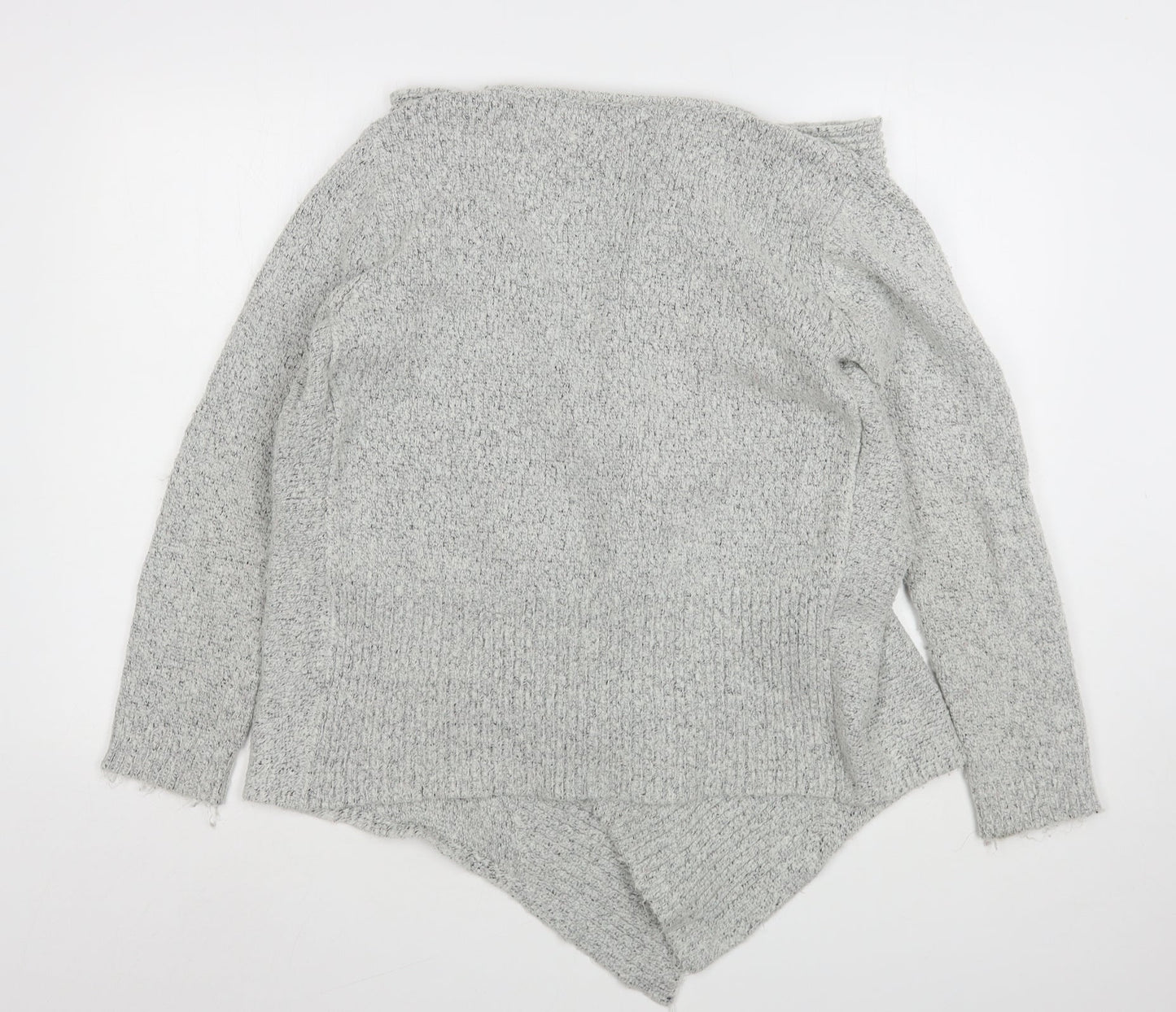 George Womens Grey V-Neck  Acrylic Cardigan Jumper Size 12