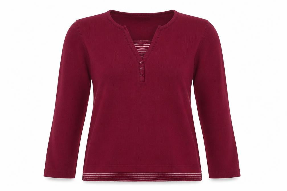 Bonmarché Womens Purple V-Neck Polyester Pullover Jumper Size S