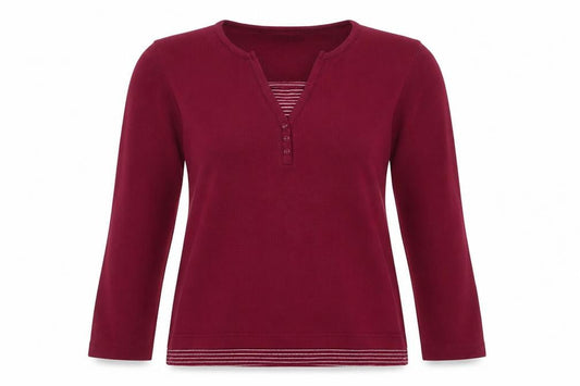 Bonmarché Womens Purple V-Neck Polyester Pullover Jumper Size S