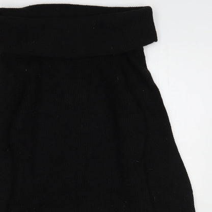 H&M Womens Black Roll Neck  Polyester Pullover Jumper Size M