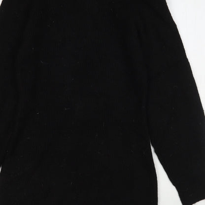 H&M Womens Black Roll Neck  Polyester Pullover Jumper Size M