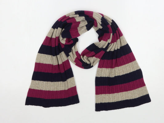 Preworn Womens Multicoloured Striped Polyester  Scarf