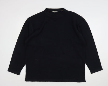 George Mens Blue Round Neck  Acrylic Pullover Jumper Size L