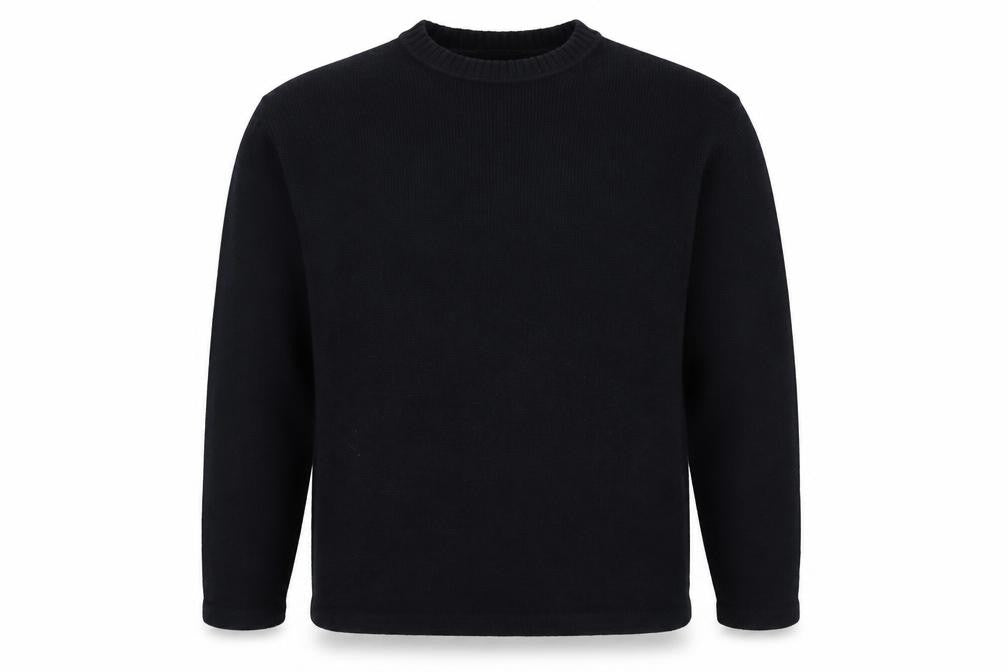 George Mens Blue Round Neck  Acrylic Pullover Jumper Size L