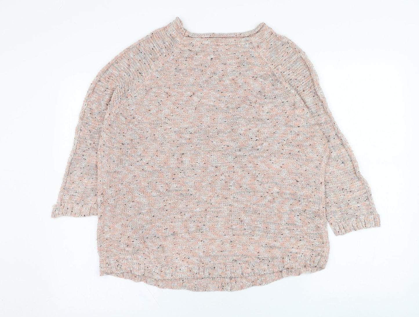Inspire Womens Pink Round Neck  Acrylic Pullover Jumper Size L