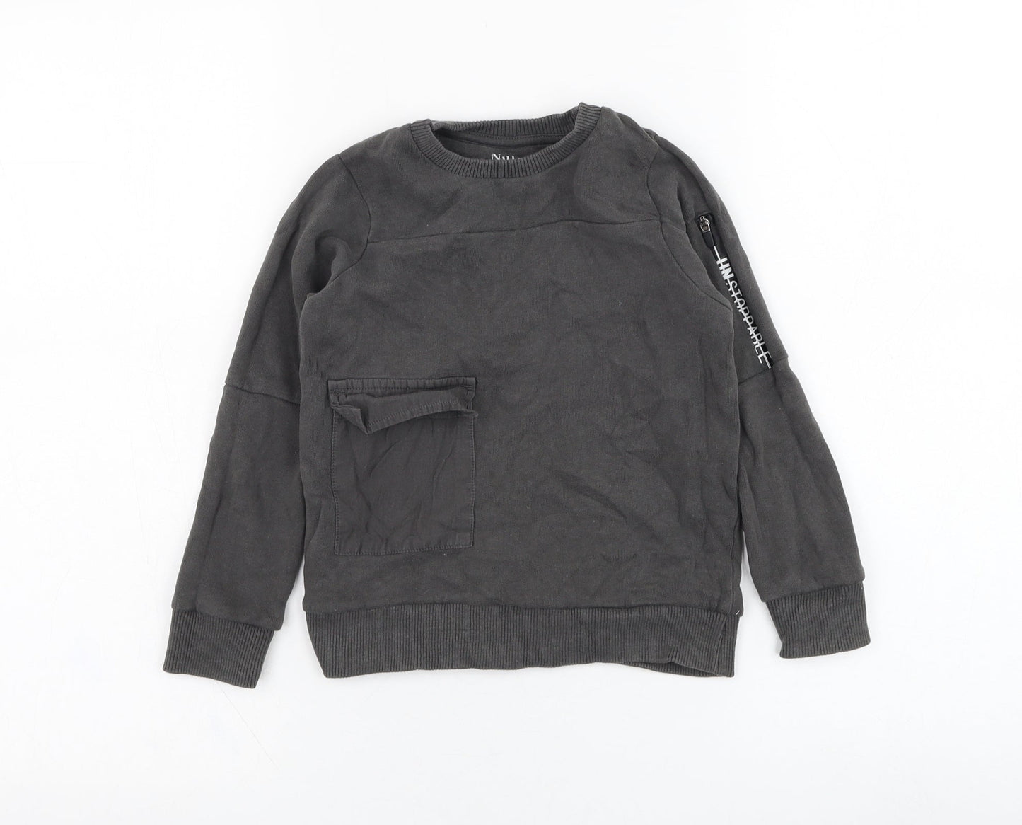 Nutmeg Boys Grey  Cotton Pullover Sweatshirt Size 3-4 Years  Pullover