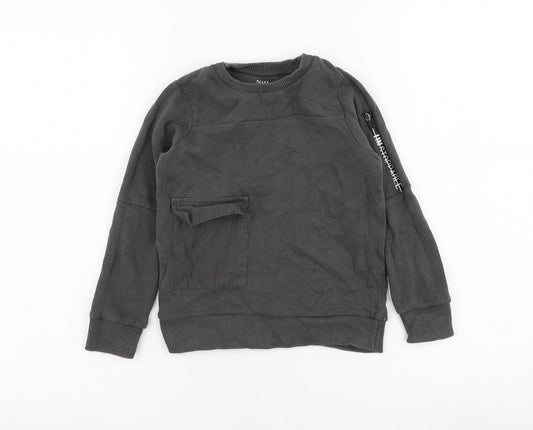 Nutmeg Boys Grey  Cotton Pullover Sweatshirt Size 3-4 Years  Pullover