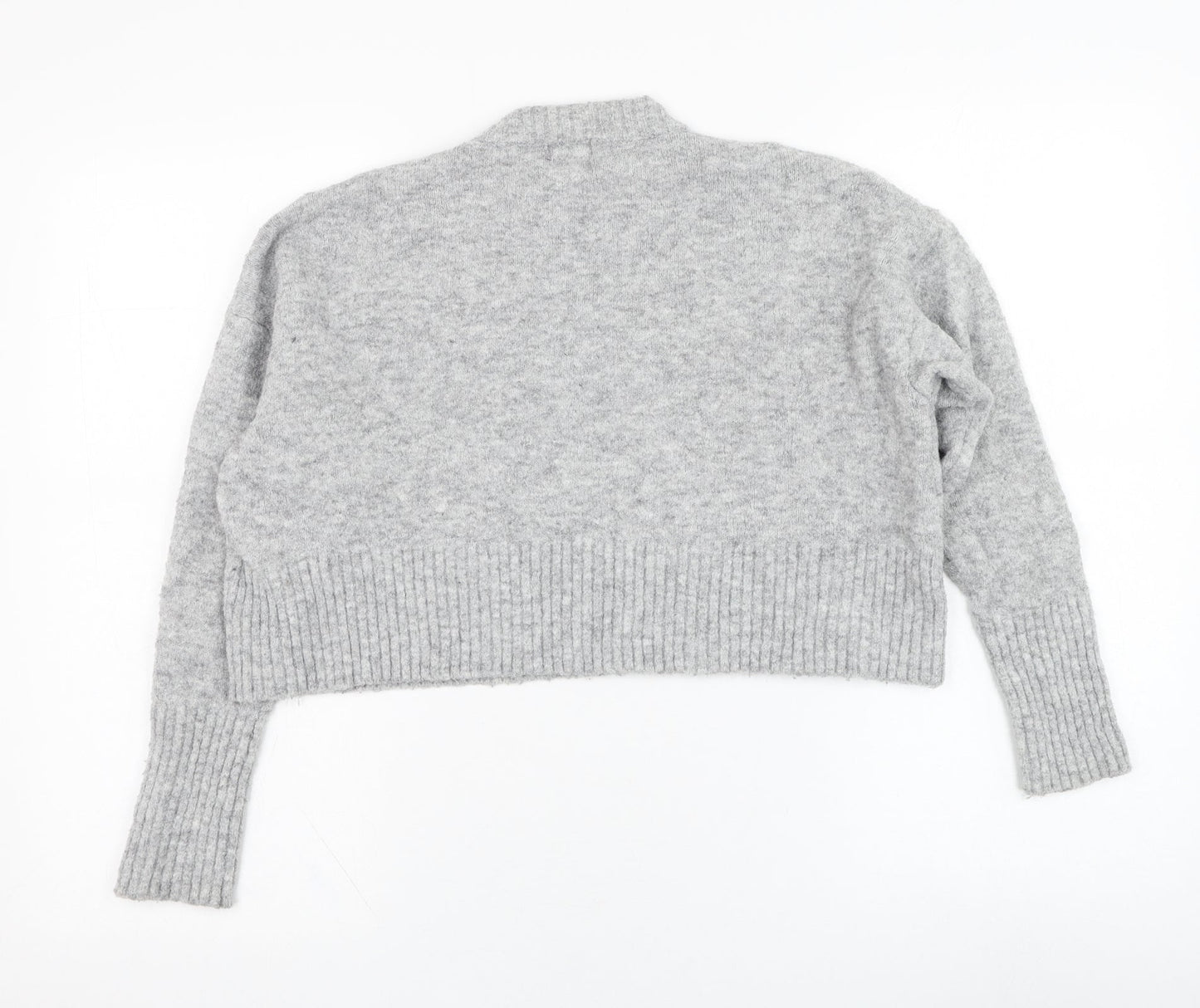 BDG Womens Grey Round Neck  Acrylic Pullover Jumper Size S   - Cropped