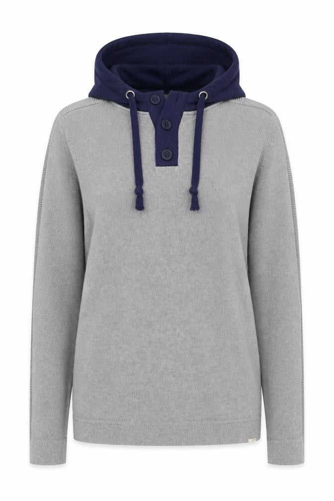 One Earth Womens Grey Round Neck  Cotton Pullover Jumper Size M