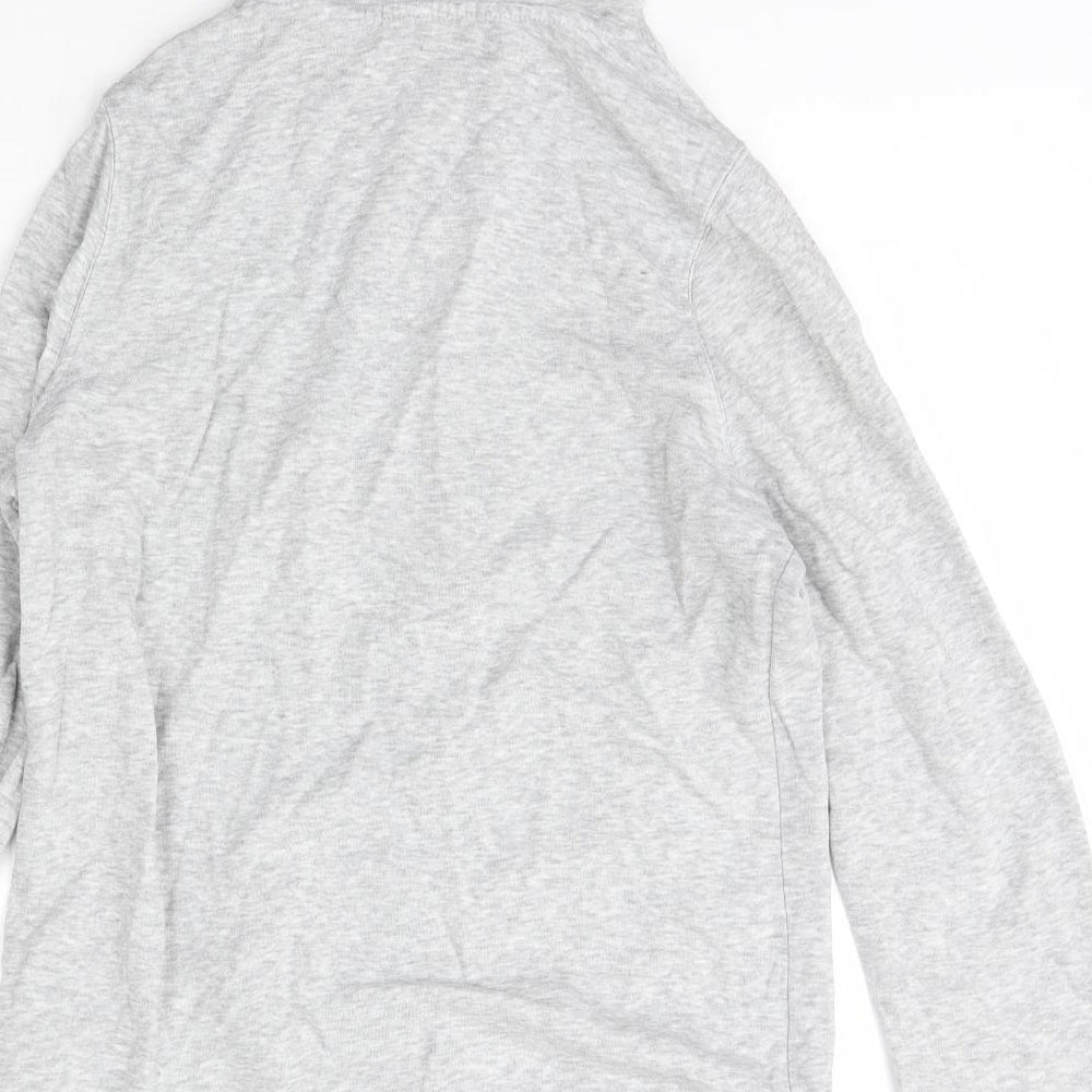 George Womens Grey Crew Neck  Polyester Full Zip Jumper Size 14