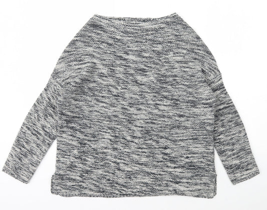 Atmosphere Womens Grey Boat Neck Striped Acrylic Pullover Jumper Size 10