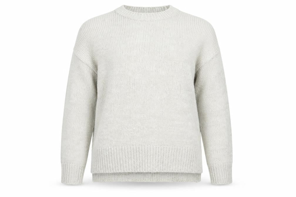 New Look Womens Grey Crew Neck  Acrylic Pullover Jumper Size S