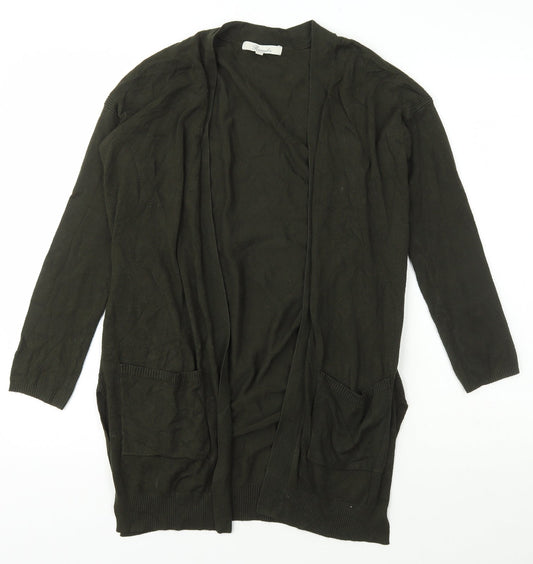 Peacocks Womens Green Collared  Viscose Cardigan Jumper Size 8